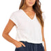 Sage The Label Ivory Purpose V Neck Top WOMEN - Clothing - Tops - Short Sleeved Sage The Label
