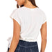 Sage The Label Ivory Purpose V Neck Top WOMEN - Clothing - Tops - Short Sleeved Sage The Label
