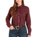 Rock & Roll Denim Women's Maroon Tek Ripstop Pearl Snap Shirt MEN - Clothing - Shirts - Long Sleeve Panhandle