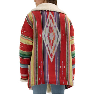 Wrangler x Lainey Wilson Women's Sunburst Sherpa Aztec Coat WOMEN - Clothing - Outerwear - Jackets Wrangler   