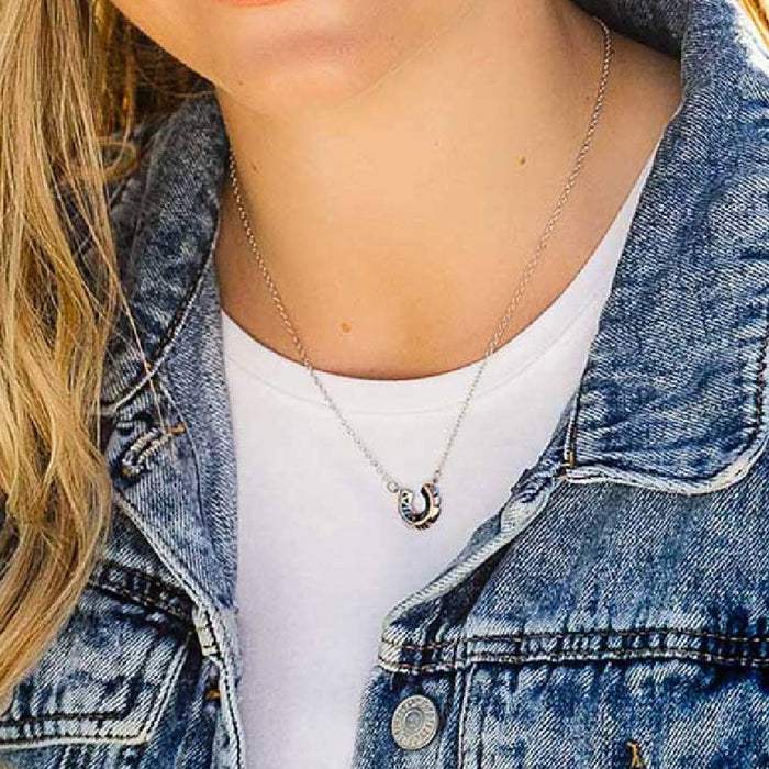 Montana Silversmiths Western Mosaic Horseshoe Necklace WOMEN - Accessories - Jewelry - Necklaces Montana Silversmiths   