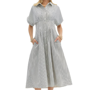 Short Sleeve Midi Dress WOMEN - Clothing - Dresses Entro