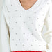 * V-Neck Rhinestone Sweater - FINAL SALE *Size S WOMEN - Clothing - Sweaters & Cardigans Vine & Love