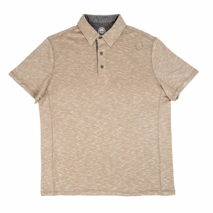 Flag & Anthem Men's Oatmeal Momentum Performance Slub Polo Shirt MEN - Clothing - Shirts - Short Sleeve Flag And Anthem