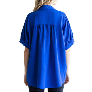 Solid Dolman Sleeve Blouse WOMEN - Clothing - Tops - Short Sleeved Jodifl   