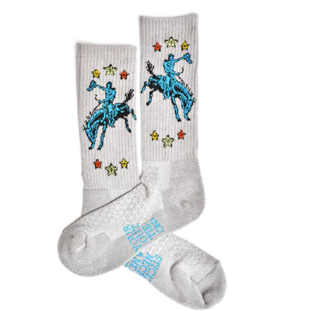 Lucky Chuck "Fringe Long Live" Crew Socks WOMEN - Clothing - Intimates & Hosiery Lucky Chuck   