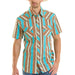 Rock & Roll Denim Men's Teal Stripe Pearl Snap Shirt MEN - Clothing - Shirts - Short Sleeve Panhandle