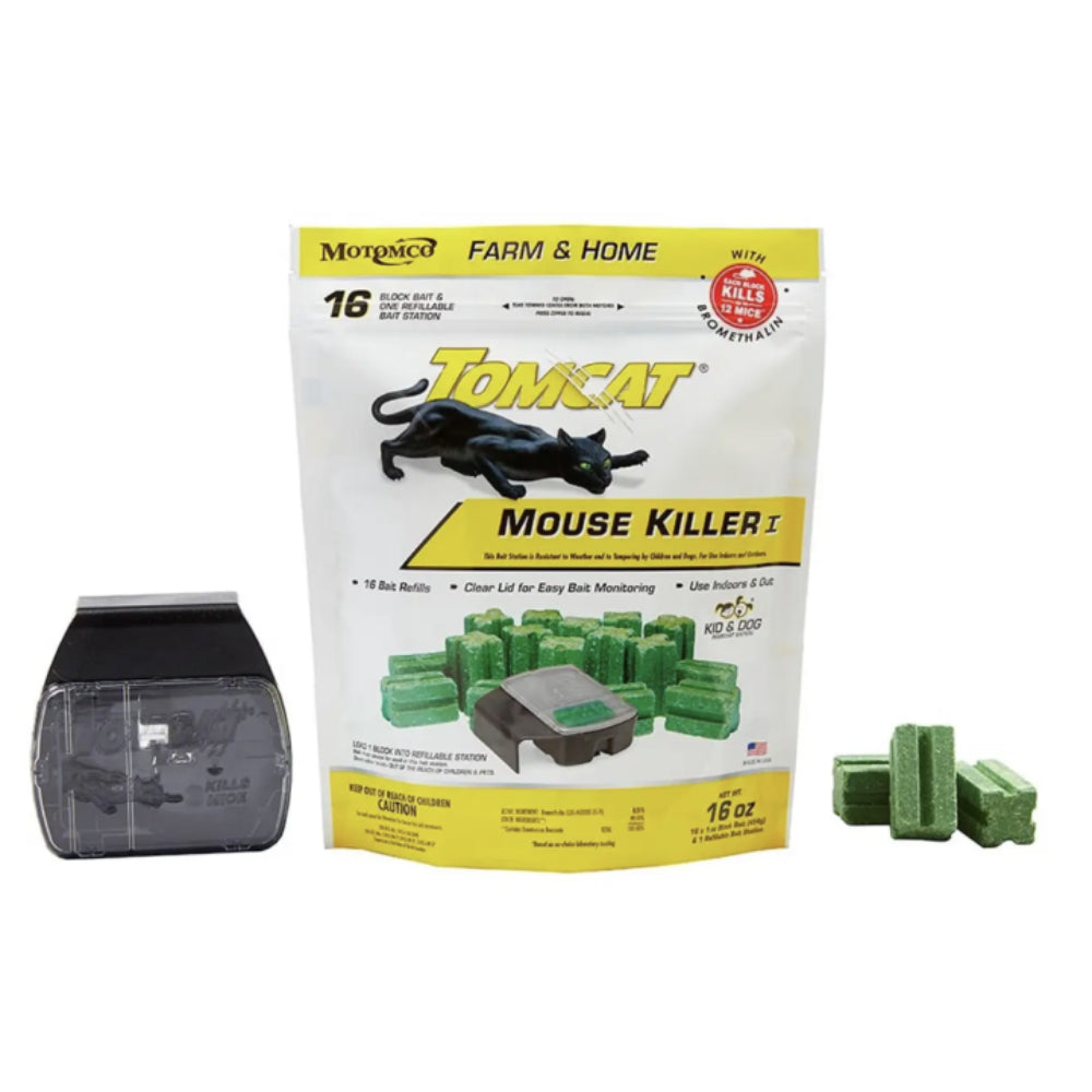 Tomcat Mouse Killer Bait Station with 16 refills Barn - Pest Control Tomcat   