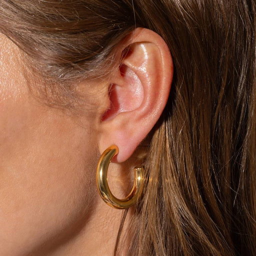 Terry Medium Gold Hoop Earrings WOMEN - Accessories - Jewelry - Earrings Taylor Elliott Designs