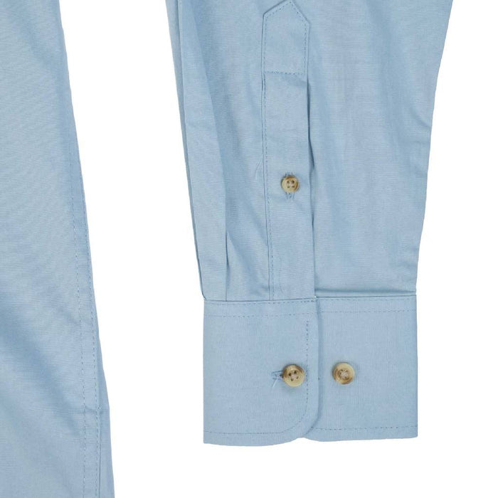 Wrangler Men's George Straight Solid Blue Button Down Shirt