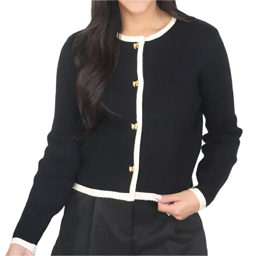 * Bow Button Cardigan - FINAL SALE WOMEN - Clothing - Sweaters & Cardigans THML Clothing