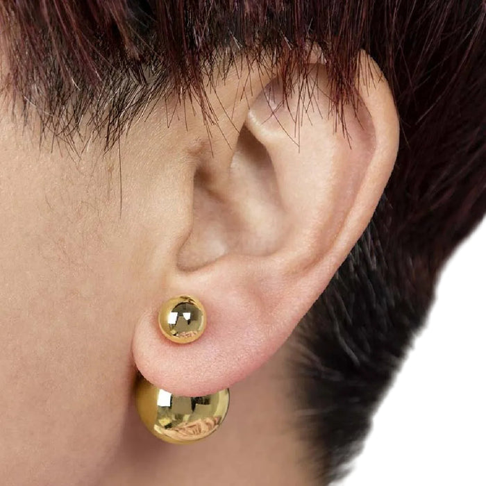 Gold Beaded Ear Jacket Stud Earring WOMEN - Accessories - Jewelry - Earrings Zenzii Jewelry