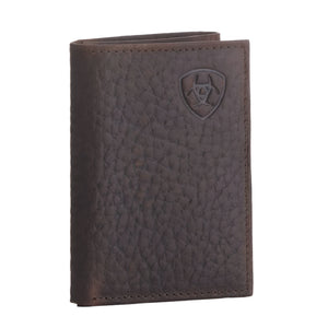 Ariat Distressed Shield Logo Trifold Wallet MEN - Accessories - Wallets & Money Clips M&F Western Products