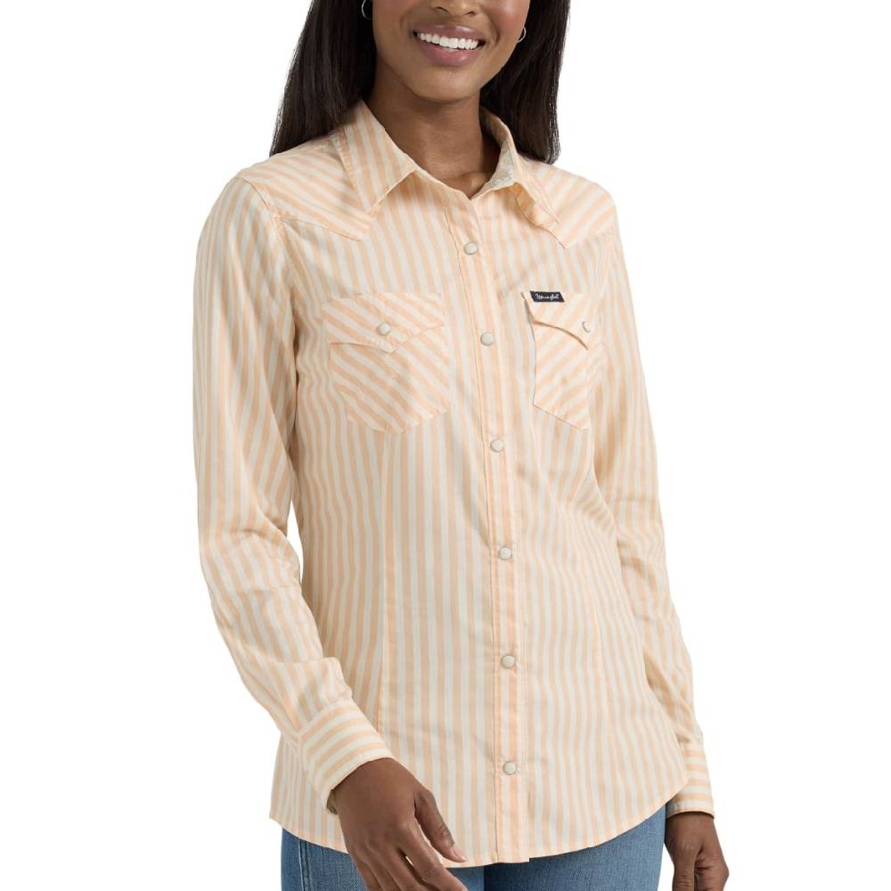 Wrangler Women's Retro Striped Dress Shirt