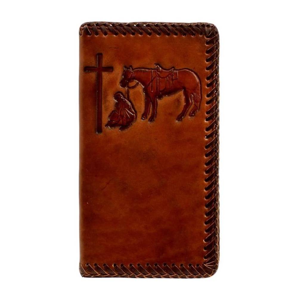 Nocona Braided Edge Praying Cowboy Rodeo Wallet MEN - Accessories - Wallets & Money Clips M&F Western Products