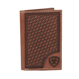 Ariat Basketweave Shield Bifold Wallet MEN - Accessories - Wallets & Money Clips M&F Western Products