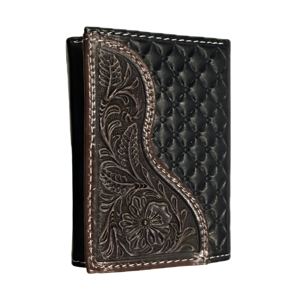 Nocona Floral Overlay Trifold Wallet MEN - Accessories - Wallets & Money Clips M&F Western Products