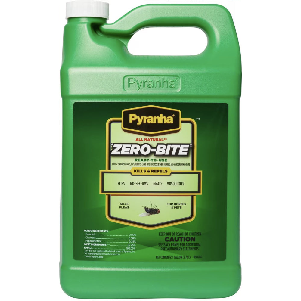 Pyranha Zero Bite Natural Insect Repellent Equine - Fly & Insect Control Pyranha 1 gallon  