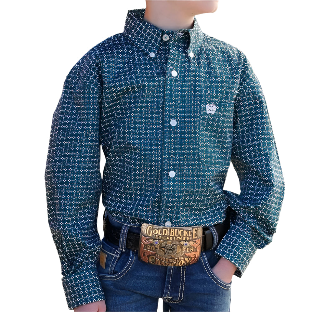 Cinch Boy's Geo Print Shirt KIDS - Boys - Clothing - Shirts - Long Sleeve Shirts Cinch