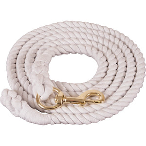 Cotton Lead Rope Tack - Lead Ropes Mustang White  