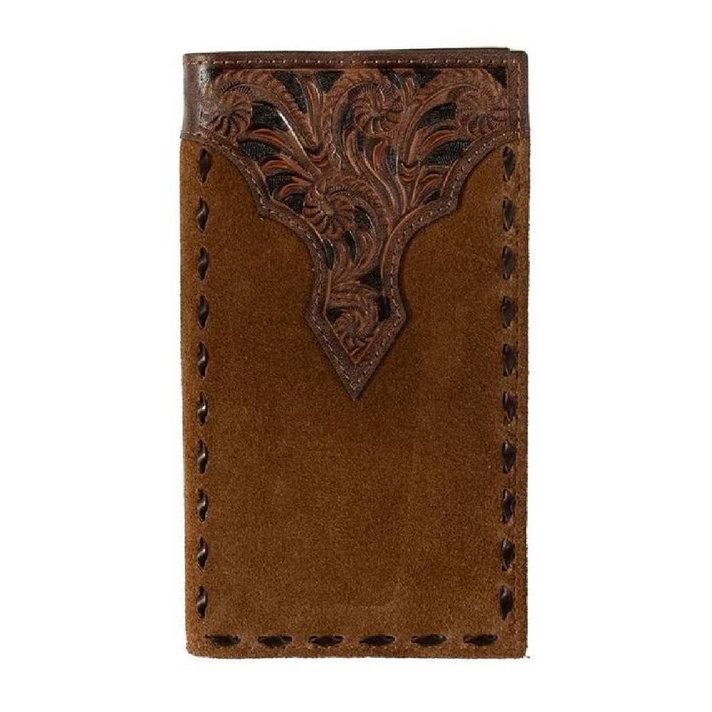 Nocona Roughout Leather Buckstitch Rodeo Wallet MEN - Accessories - Wallets & Money Clips M&F Western Products