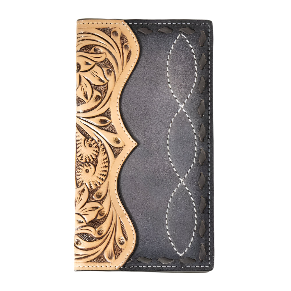 3D Floral Buck Lace Rodeo Wallet