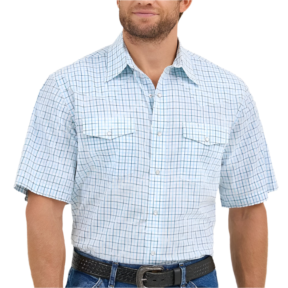 Wrangler Men's Wrinkle Resistant Plaid Shirt MEN - Clothing - Shirts - Short Sleeve Wrangler