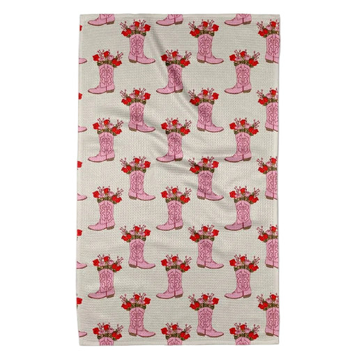 Geometry Cowgirl Boots Tea Towel HOME & GIFTS - Tabletop + Kitchen - Kitchen Decor Geometry