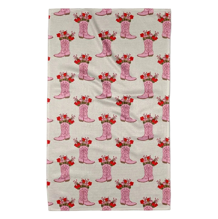Geometry Cowgirl Boots Tea Towel HOME & GIFTS - Tabletop + Kitchen - Kitchen Decor Geometry