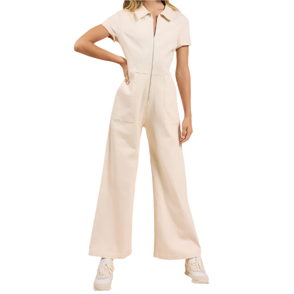 Sadie & Sage Denim Zipup Jumpsuit WOMEN - Clothing - Jumpsuits & Rompers Sadie & Sage