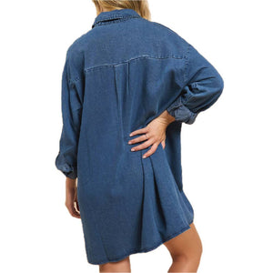 Sadie & Sage Collar Denim Dress