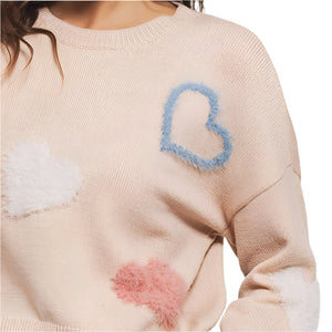 Heart of Fuzz Sweater WOMEN - Clothing - Sweaters & Cardigans Urban Daizy