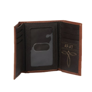 Ariat Basketweave Shield Bifold Wallet MEN - Accessories - Wallets & Money Clips M&F Western Products