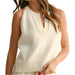 Marine Stitch Knitted Top - Beige - FINAL SALE WOMEN - Clothing - Tops - Sleeveless Miou Muse