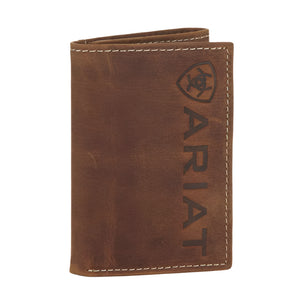 Ariat Vertical Debossed Logo Trifold Wallet MEN - Accessories - Wallets & Money Clips M&F Western Products