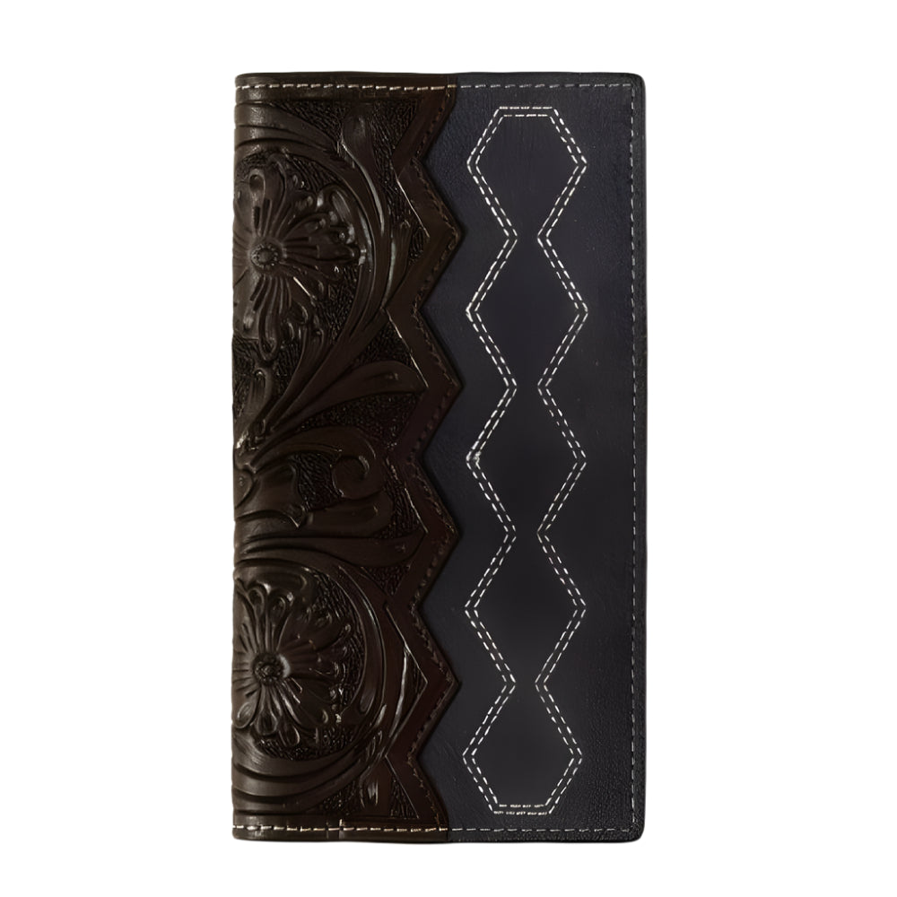 3D Hand Tooled Boot Stitch Rodeo Wallet