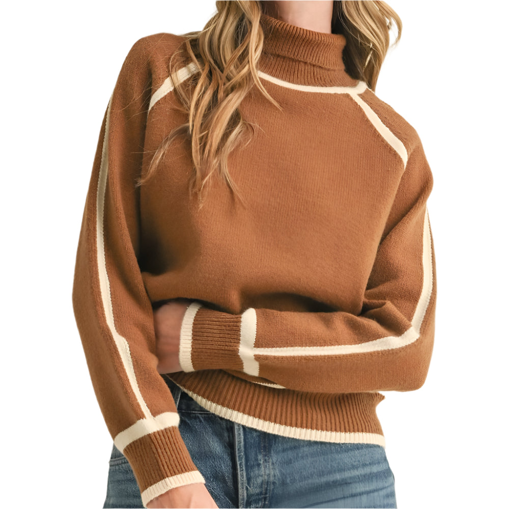 Turtle Neck Sweater - Mocha