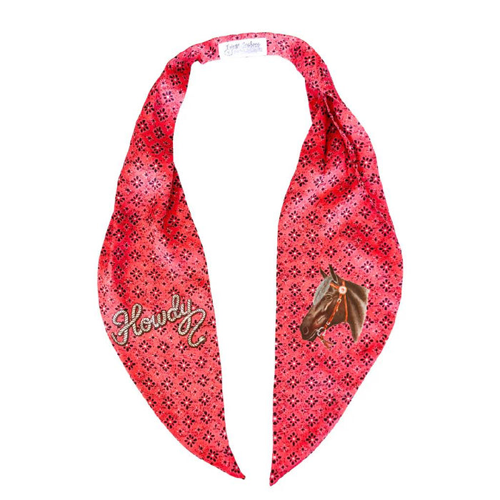 Fringe Scarves Pony Express Neck Tie - Howdy Red