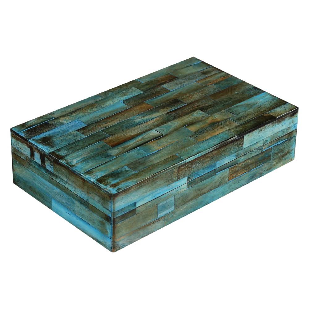 Verdigris Decorative Box - Small (8"x6"x1.5") HOME & GIFTS - Home Decor - Decorative Accents Handicrafts Home