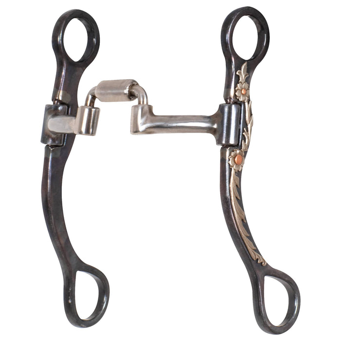 Classic Equine BitLogic 7-1/2" Cheek Blued Iron Low Port Barrel Bit Tack - Bits Classic Equine