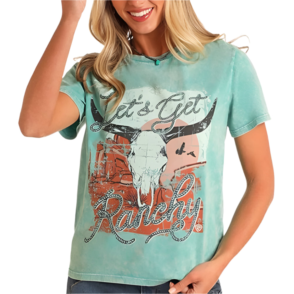 Rock & Roll Denim Women's "Let's Get Ranchy" Tee WOMEN - Clothing - Tops - Short Sleeved Panhandle