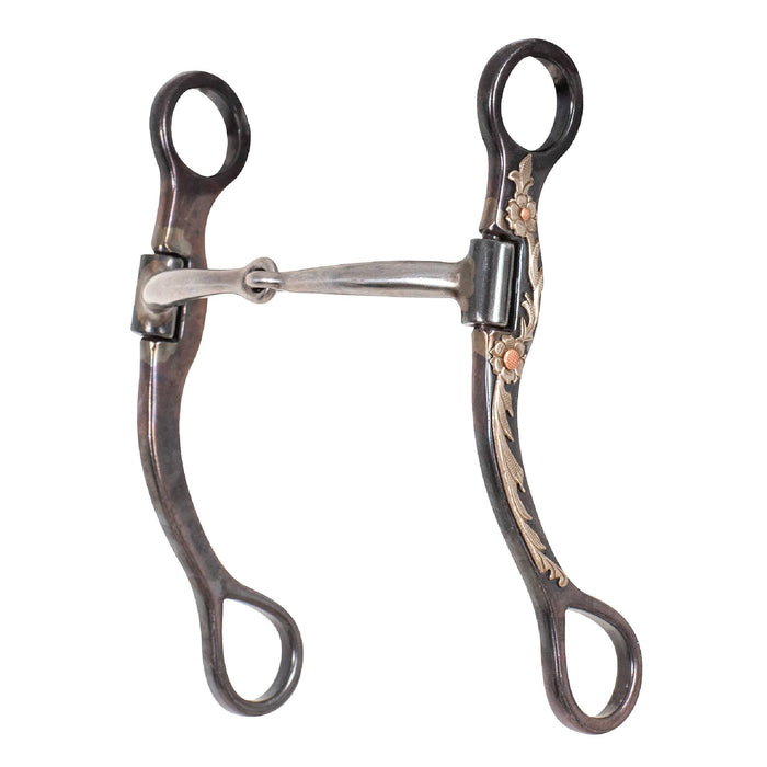 Classic Equine BitLogic 7-1/2" Shank Blued Iron Snaffle Bit Tack - Bits Classic Equine