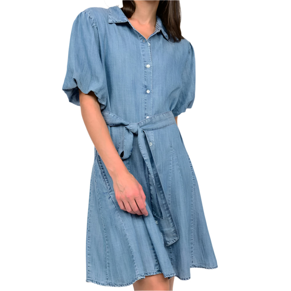 Uncle Frank Denim Godet Dress WOMEN - Clothing - Dresses Uncle Frank