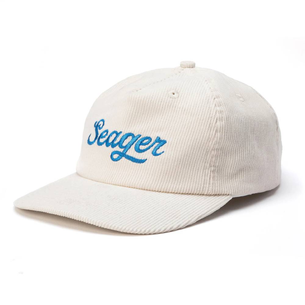 Seager Big Cream Corduroy Snapback Cap HATS - BASEBALL CAPS Seager Apparel