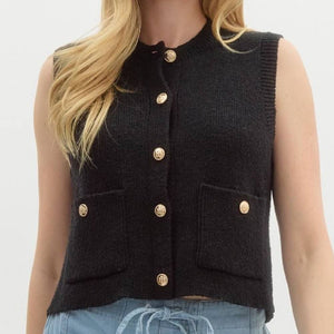 Sleeveless Knit Sweater WOMEN - Clothing - Tops - Sleeveless Entro