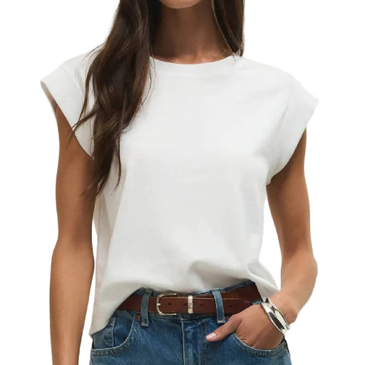 Z Supply Sleeveless White Camino Jersey Top WOMEN - Clothing - Tops - Sleeveless Z Supply
