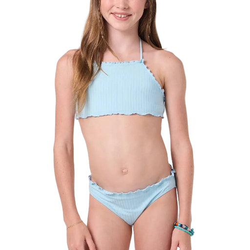 O'Neill Girl's Shorebreak Rib Ruffle Edge High Neck Swim Set KIDS - Girls - Clothing - Surf & Swimwear O'Neill