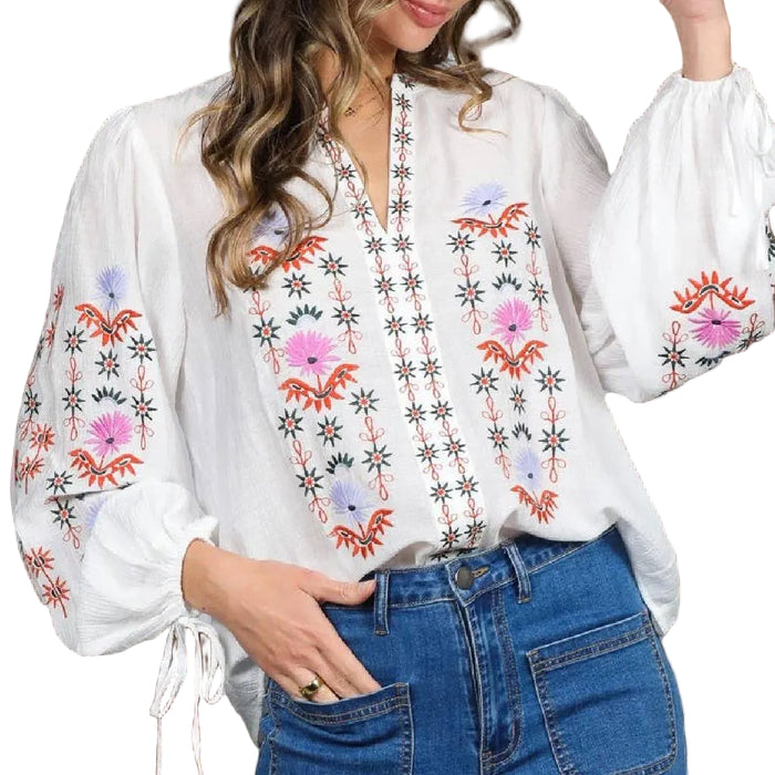 Vine & Love Women's Vintage Bohemian Top WOMEN - Clothing - Tops - Long Sleeved Vine & Love