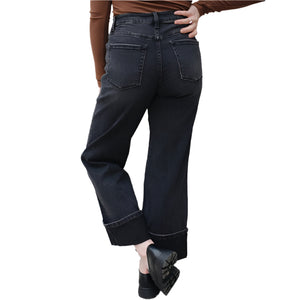 Super High Rise Cuffed Baggy Jeans