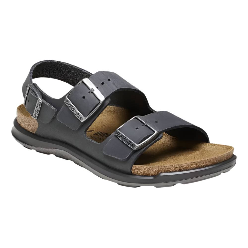 Birkenstock Milano Crosstown Oiled Leather - Black WOMEN - Footwear - Sandals Birkenstock